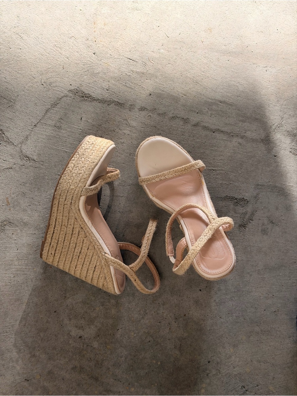 Woven Espadrille Wedge Sandals in Natural - Women